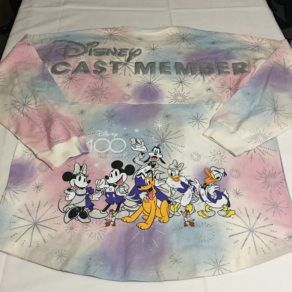 Disney Spirit Jersey Unisex XL Pastel Tie Dye Cast Member 100 Years of Wonder